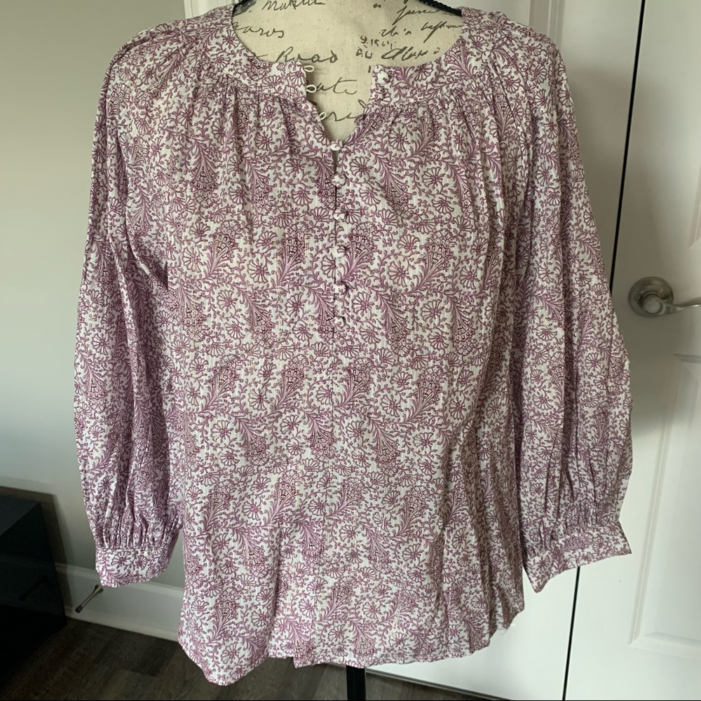 ANA NWOT size small floral blouse